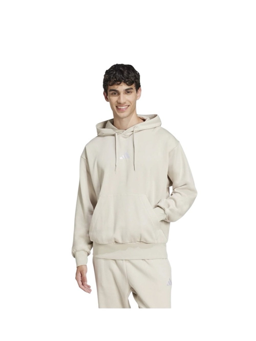 Adidas Feel Cozy HD Hoodie Mens Medium Wonder Alumina White